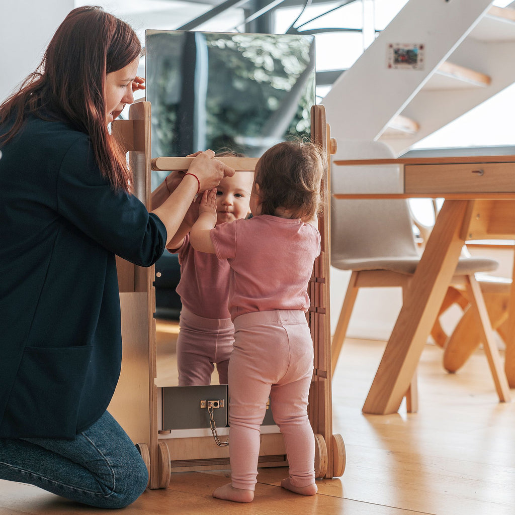 Zubehör: Montessori Spiegel mit Stange